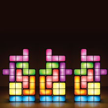 Tetris Diy Constructible Retro Game Style Stackable Led Desk Lamp