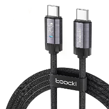 Toocki TQ X24 240W Type C naar Type C Kabel PD3.1 Snelle Oplading Gegevensoverdracht Verstevigd Koperkern Draad 1M Lang