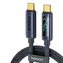 Toocki TQ X57C4 PD240W USB C naar USB C Digitale Display Kabel PD3.1 QC4.0 Snelladen Gegevensoverdracht Koper Kern Draad