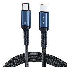 Toocki TQ X65AC2 100W USB C naar USB C kabel voor snel opladen en gegevensoverdracht met koperen kern, 1M/2M lang, voor