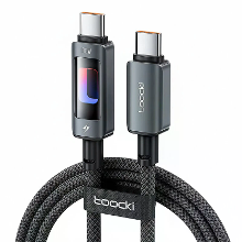 Toocki TX112C2 PD100W Type C naar Type C Hol Ontwerp Kabel met Dynamische RGB Licht Snelladen Gegevensoverdracht Tin Kop