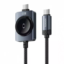 Toocki TX128C2 PD100W Type C naar Type C kabel met draadloze horloge oplader PD snelladen gegevensoverdracht koperen ker