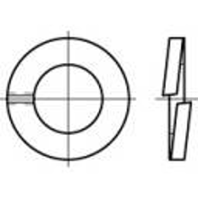 TOOLCRAFT 105699 Veerring Binnendiameter: 12.2 Mm DIN 127 Verenstaal Galvanisch verzinkt 100 stuk(s)