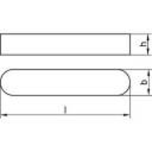 TOOLCRAFT 1067319 Inlegspieën DIN 6885 RVS A4 5 stuk(s)