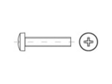 TOOLCRAFT 1068462 Lenskopschroeven M1.6 6 Mm Kruiskop Phillips DIN 7985 RVS A2 1000 stuks