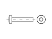 TOOLCRAFT 1068680 Lenskopschroeven M1.6 5 Mm Torx DIN 7985 RVS A2 1000 stuks