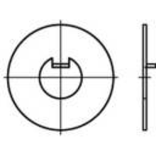 TOOLCRAFT 107421 Onderlegringen met binnenneus Binnendiameter: 58 mm DIN 462 Staal 10 stuks