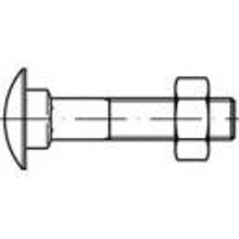 TOOLCRAFT 111458 Slotbout M12 150 mm Buitenzeskant (inbus) DIN 603 Staal Galvanisch verzinkt 50 stuks