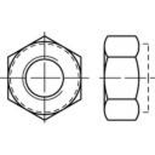 TOOLCRAFT 135164 Borgmoeren M10 DIN 982 Staal Galvanisch verzinkt 100 stuks