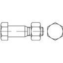 TOOLCRAFT 144221 Zeskant passchroeven M12 45 mm Buitenzeskant (inbus) DIN 7968 Staal Thermisch verzinkt 100 stuk(s)