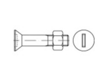 TOOLCRAFT 144310 Verzonken schroeven M16 45 mm Sleuf DIN 7969 Staal Galvanisch verzinkt 50 stuk(s)