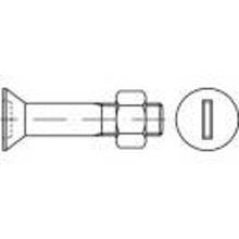 TOOLCRAFT 144331 Verzonken schroeven M20 90 mm Sleuf DIN 7969 Staal Galvanisch verzinkt 25 stuk(s)