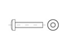 TOOLCRAFT 146083 Lenskopschroeven M5 18 mm Torx DIN 7985 Staal Galvanisch verzinkt 1000 stuks
