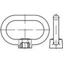 TOOLCRAFT 147132 Beugelmoeren M24 DIN 28129 Staal Galvanisch verzinkt 1 stuks