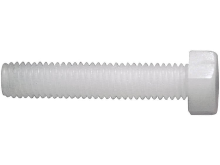 TOOLCRAFT 830228 Zeskantbouten M3 10 mm Buitenzeskant (inbus) DIN 933 Kunststof, Polyamide 10 stuks