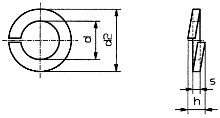 TOOLCRAFT B4 D127:A2K 188666 Veerring Binnendiameter: 4.1 Mm M4 DIN 127 Verenstaal 100 stuk(s)
