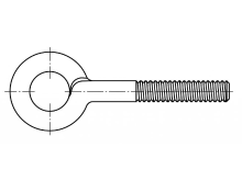 TOOLCRAFT Oogjes Type 48 (Ã x l) 14 mm x 40 mm RVS A2 M10 50 stuks