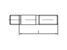 TOOLCRAFT TO 5358423 Tapeinden M16 90 mm DIN 939 RVS A2 10 stuks