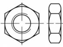 TOOLCRAFT TO 5417145 Zeskantmoeren M30 ISO 4035 Staal Galvanisch verzinkt 25 stuk(s)