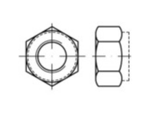 TOOLCRAFT TO 5430027 Zeskantmoeren M20 DIN 6924 Staal Galvanisch verzinkt 50 stuk(s)