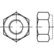 TOOLCRAFT TO 5430246 Zeskantmoeren M10 Staal Galvanisch verzinkt 100 stuk(s)