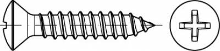 TOOLCRAFT TO 5433210 Bolverzonken plaatschroeven 45 mm Kruiskop Phillips Staal Galvanisch verzinkt 250 stuk(s)