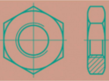 TOOLCRAFT TO 5435754 Zeskantmoeren M42 ISO 8675 Staal Galvanisch verzinkt 10 stuk(s)