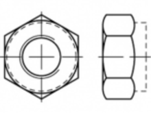 TOOLCRAFT TO 5440194 Zeskantmoeren M3 ISO 10511 1000 stuk(s)