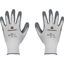 TOOLCRAFT TO 5621502 Werkhandschoen Polyamide, Nitril Maat (handschoen): 9 EN 388 Cat II 1 paar