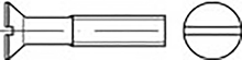 TOOLCRAFT TO 6862629 Verzonken schroeven M2 6 mm Sleuf DIN 963 RVS V4A A4 200 stuk(s)