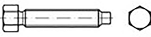 TOOLCRAFT TO 9985263 Zeskantbout M30 60 mm Buitenzeskant DIN 561 Staal 10 stuk(s)