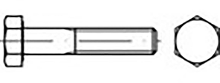 TOOLCRAFT TO 9985440 Zeskantbout M24 80 mm Buitenzeskant DIN 931 RVS V4A A4 10 stuk(s)