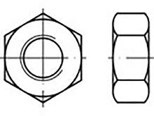 TOOLCRAFT TO 9985671 Zeskantmoeren M45 DIN 934 Staal 5 stuk(s)