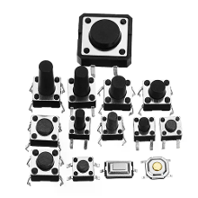 Totaal 360 stuks Tact Mini Drukknop Schakelaar Pakket Microschakelaar Zakken 12 Types Elk 30 stuks SMD/2/3/Zijpennen/Hor