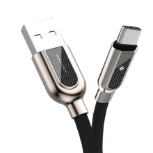 Totu 2.4A Type C Braided Fast Charging Cable 1m With Leather Buckle Clamp For Oneplus 5 Xiaomi6 Mix2