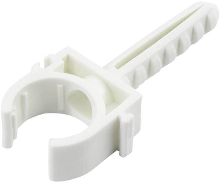 TRU COMPONENTS Bevestigingsklem Insteekbaar 93013c1195 Bundel Ø (bereik) 20 mm (max) Voor steekmontage in muur, Met steekdeuvel Wit 1 stuk(s)