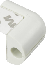 TRU COMPONENTS Kabelclip 1226941 Bundel Ø (bereik) 9 mm (max) Voor hoekmontage Wit 1 stuk(s)
