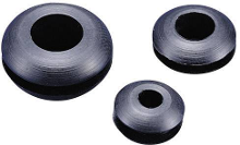 TRU COMPONENTS TC GMR1108203 Kabeldoorvoering Open Montagegat: 11 mm Klem Ø (max.): 7.8 Mm Plaatdikte (max.): 3 Mm PVC Zwart 100 stuk(s)