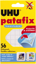 UHU patafix 48815 48815 Dubbelzijdige kleefpads UHU Patafix Transparant 56 stuk(s)