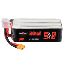 URUAV 22.2V 5000mAh 80C 6S Lipo batterij XT60 stekker voor RC Drone
