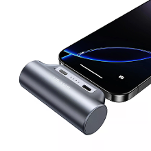 USAMS CD248 3000mAh Mini Tail Plug Draagbare Powerbank Type C Plug in Externe Batterij Voedingsbron Snelladen voor iPhon