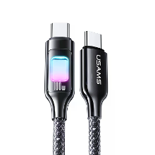 USAMS SJ750 100W Type C naar Type C Kabel PD Snelle Oplading Gegevensoverdracht Verzinkt Koperen Kernlijn 1.2M Lang voor