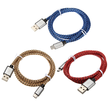Usb 3.1 Type C Braided Wire 1m 3.3Ft Data Charger Cable For Cellphone Tablet Pc Macbook