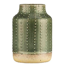 Vaas Lily   groen   keramiek   24xø16 cm   Leen Bakker