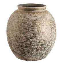 Vaas Thimohty   mosgroen   terracotta   30xø28 cm   Leen Bakker