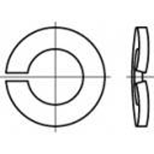 Veerringen Binnendiameter: 16.2 Mm Din 128 Rvs 250 Stuks Toolcraft 1060492