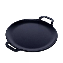 Victoria Pizzapan met twee handgrepen 25 cm, Seasoned bak /braadpan Color packaging
