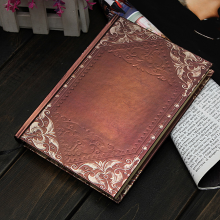 Vintage Classic Retro Golden Plaid Framed Notebook