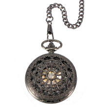 Vintage Men Steampunk Web Skeleton Mechanical Pocket Watch