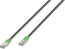 Vivanco 45913 RJ45 Netwerkkabel, patchkabel CAT 6 F/UTP 10.00 M Grijs, Groen Afgeschermd, Rond 1 stuk(s)